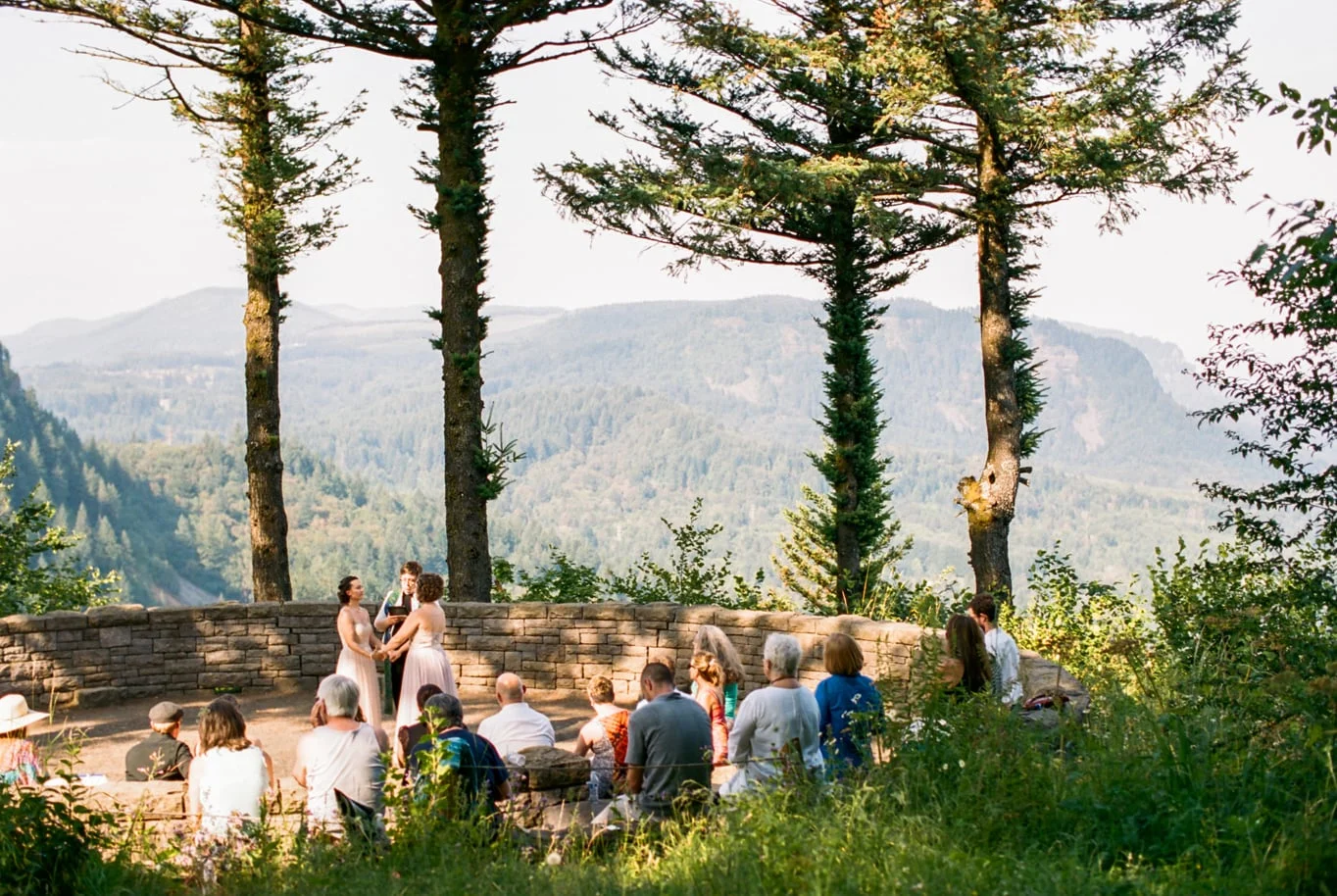 Destination Wedding at the Cape Horn Lookout in Washington