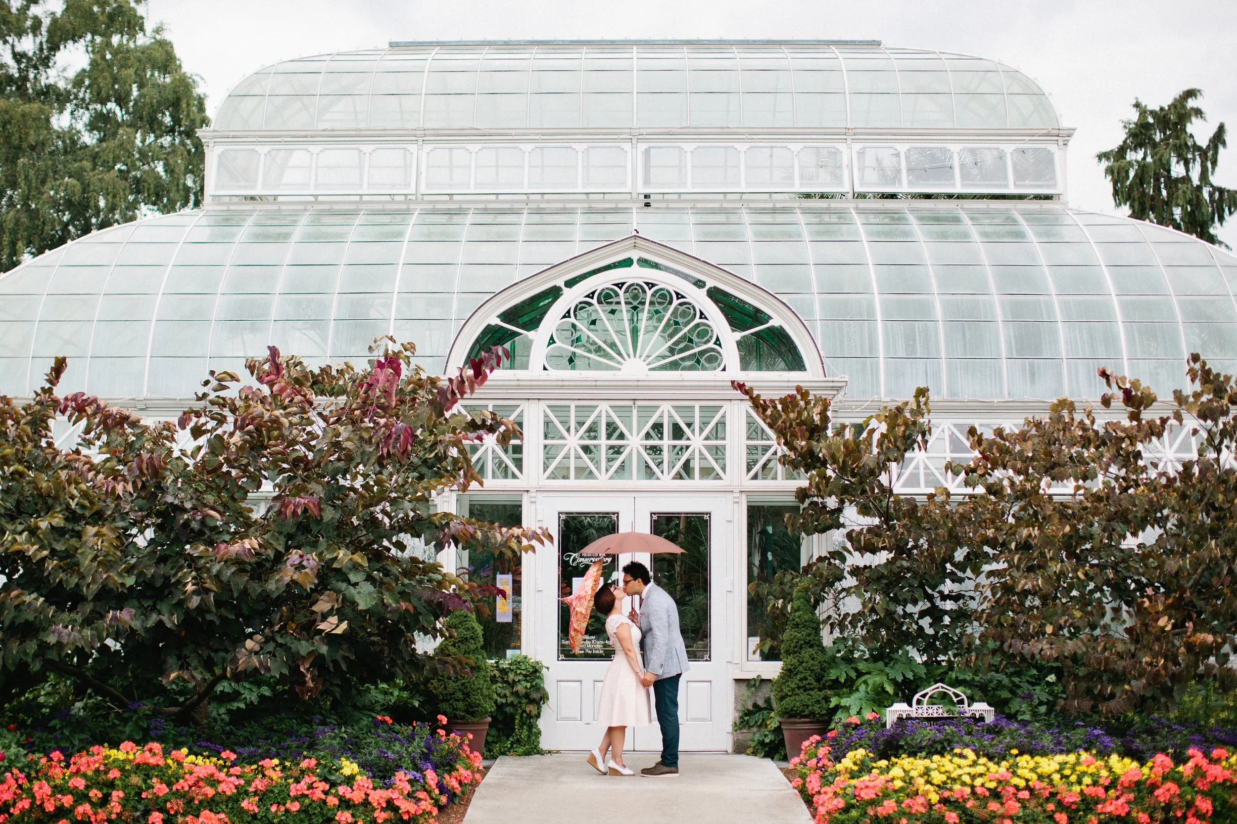Colorful Elopement at Volunteer Park Conservatory in Seattle