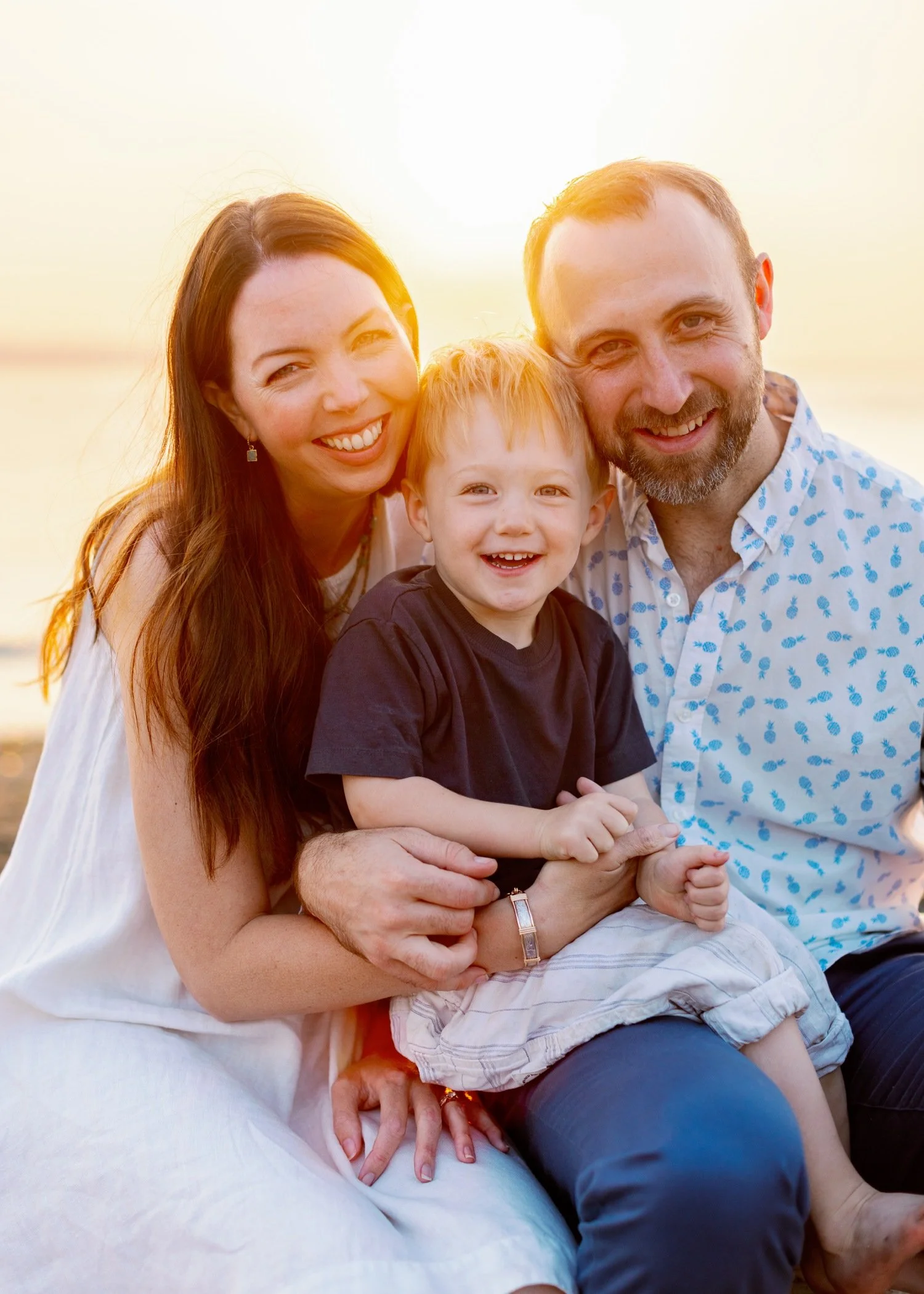 Candid Golden Hour Family Portraits at Richmond Beach